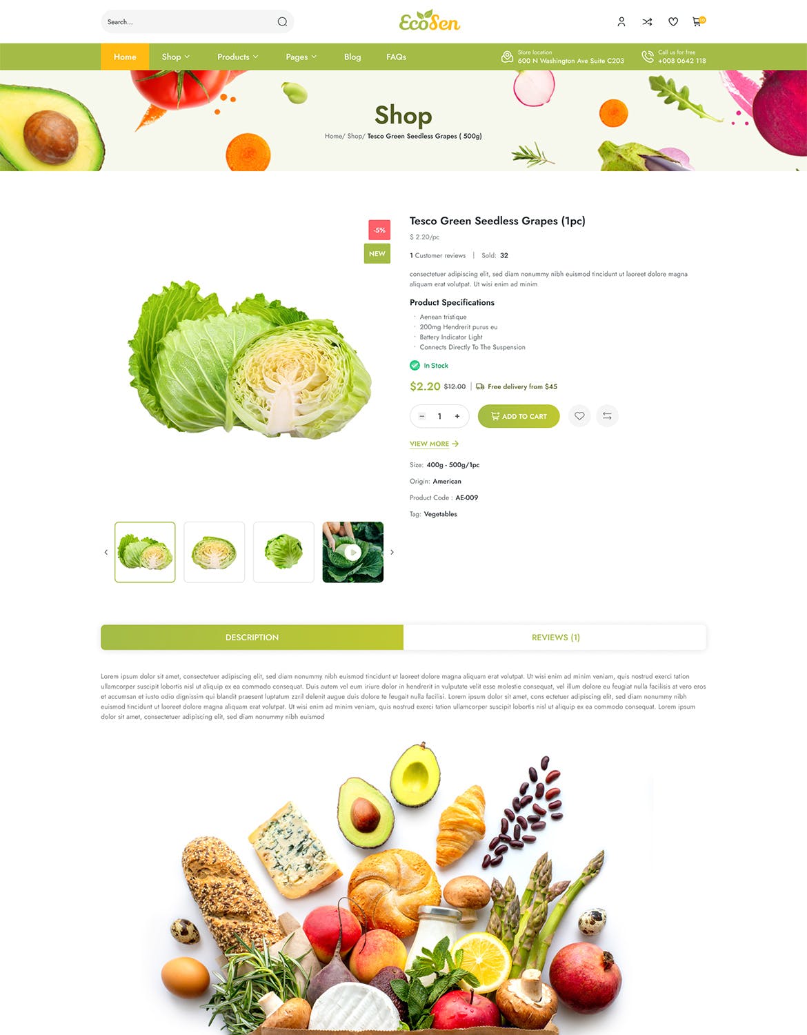 有机商店电子商务网站布局UI设计fig模板 EcoSen – Organic Store eCommerce Figma Template APP UI 第6张