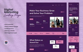市场营销网站着陆页设计模板 Digital Marketing Landing Page – Astro