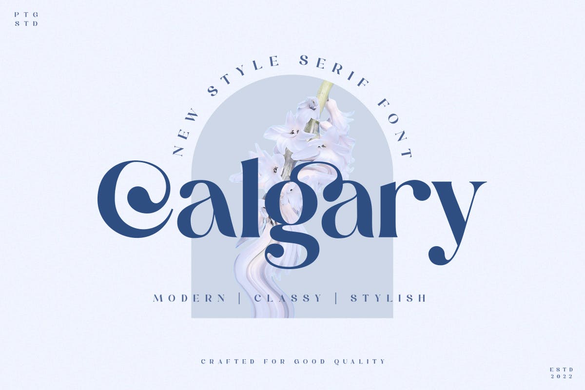 新款时尚衬线字体素材 Calgary | New Stylish Serif Font 设计素材 第1张