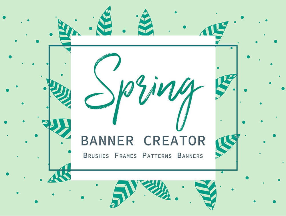 春季Banner背景图案框架素材 图片素材 第1张