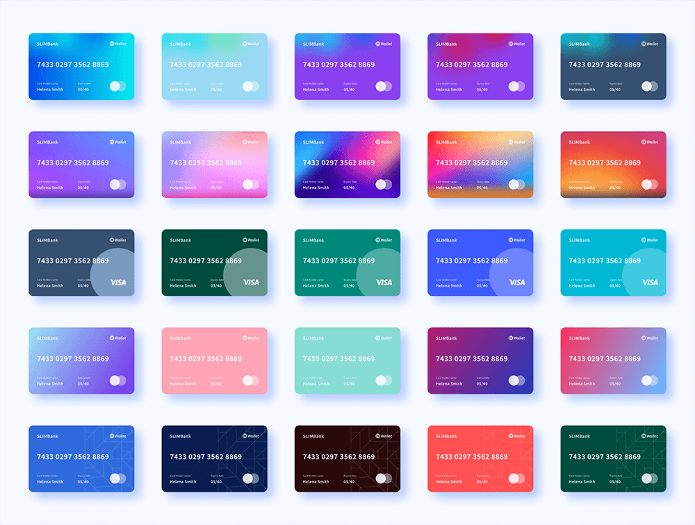 银行卡信用卡卡片设计模板套件 APP UI 第2张