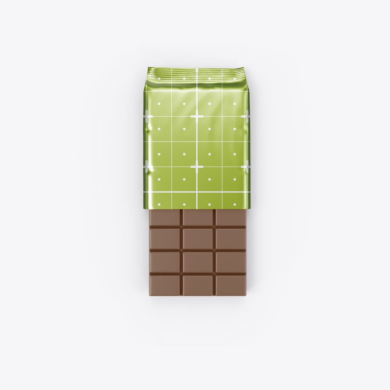 光亮的巧克力棒设计包装样机图 Set Glossy Chocolate Bar Mockup 样机素材 第11张