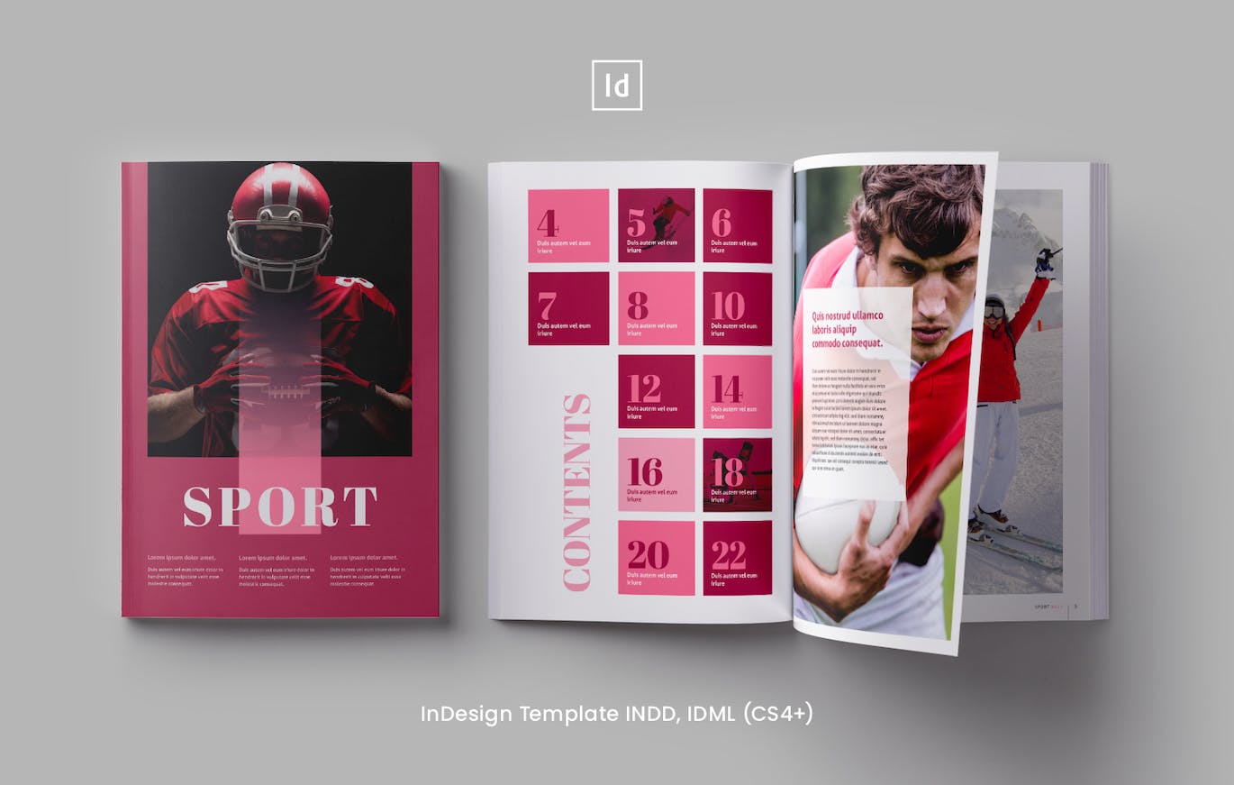 创意和现代的体育杂志模板 Sport Magazine 幻灯图表 第12张