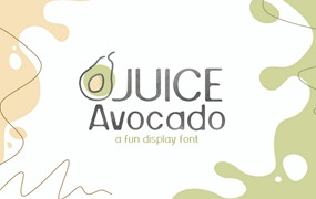 有趣的展示字体素材 Juice Avocado