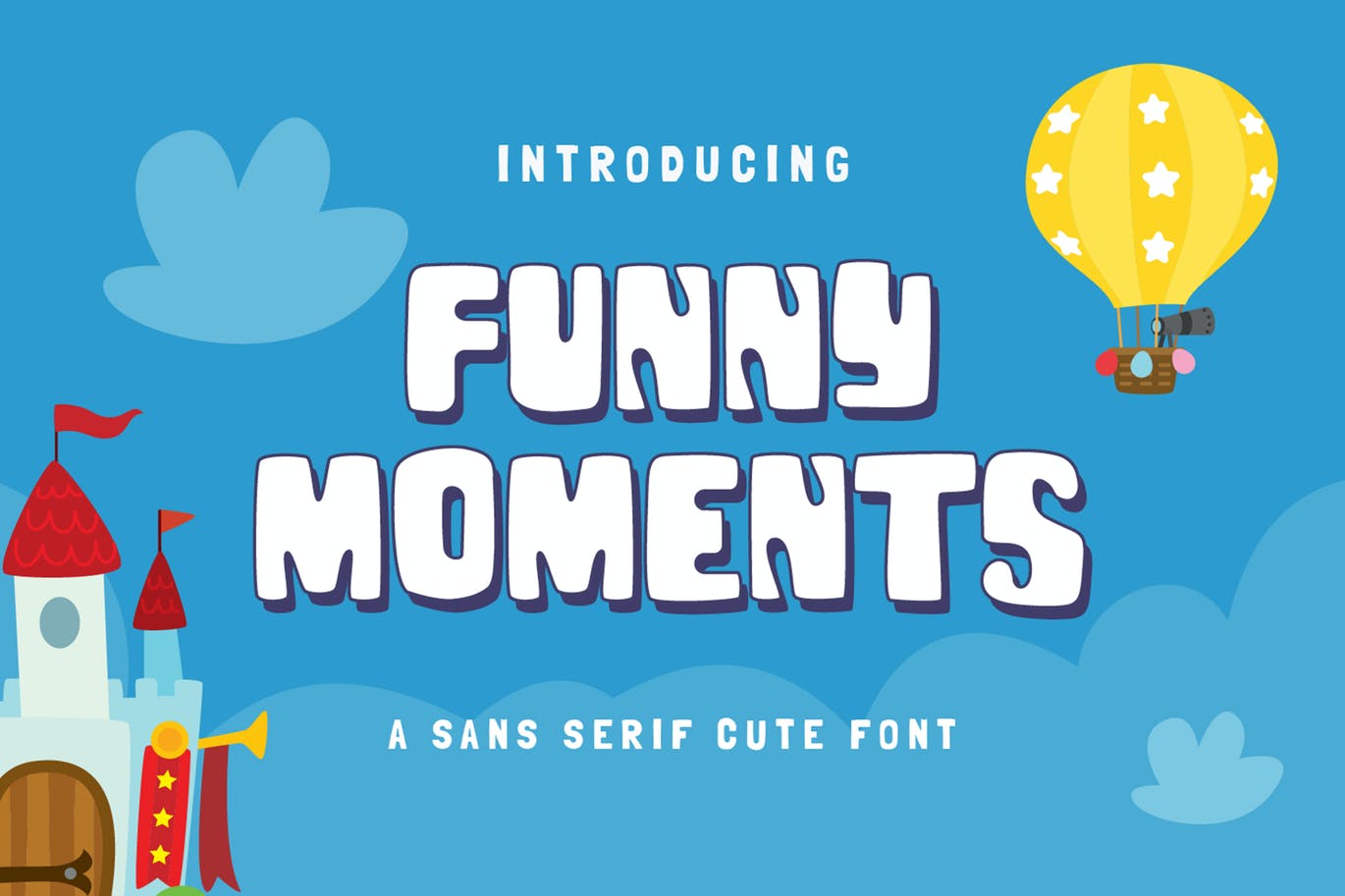 手写粗体无衬线字体素材 Funny Moments | A Fun Chunky Font 设计素材 第1张