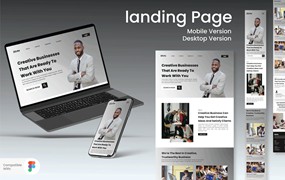 商业创意网站响应式设计着陆页主页模板 Business Creative Landing Page