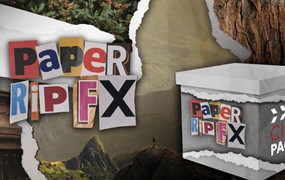 Cinepacks 高质量复古多彩定格动画剪纸字母风格符号转场视频素材 Letter FX2