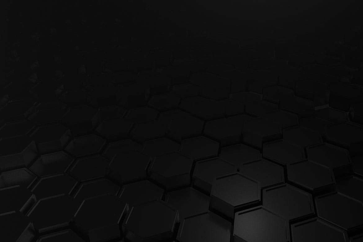 黑色蜂窝六边形背景素材 Black Hexagon Backgrounds APP UI 第6张
