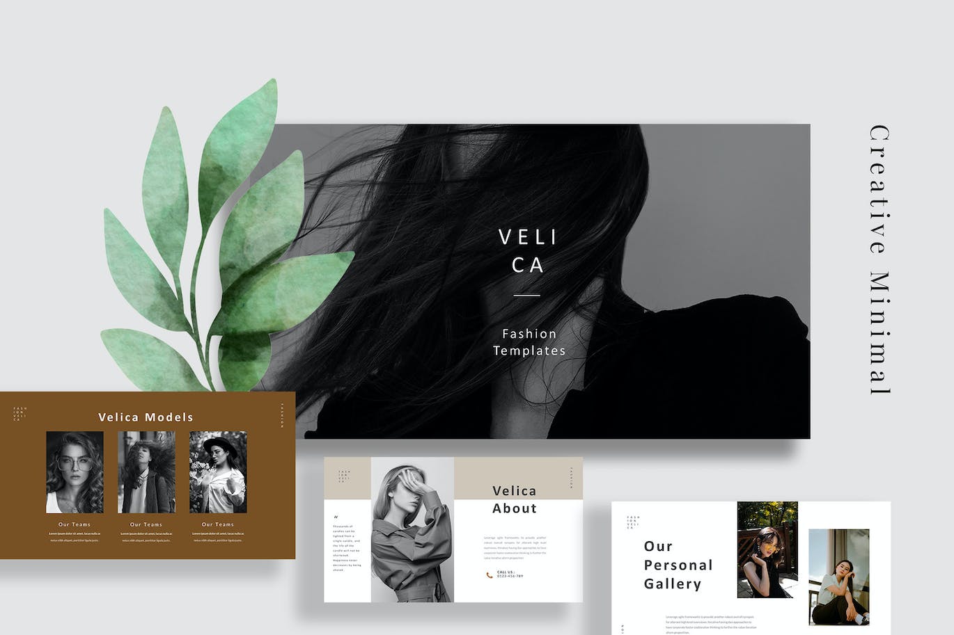 时尚商业品牌谷歌幻灯片创意模板 Velica Fashion Google Slides 幻灯图表 第3张