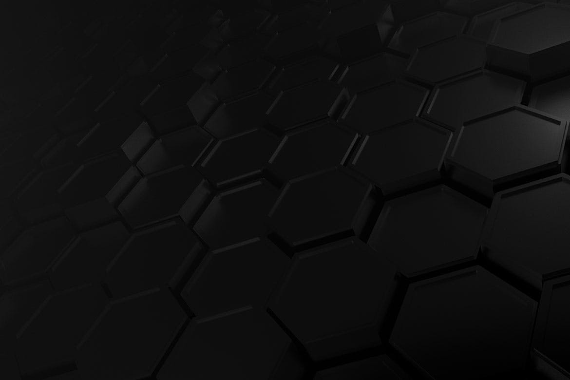 黑色蜂窝六边形背景素材 Black Hexagon Backgrounds APP UI 第4张
