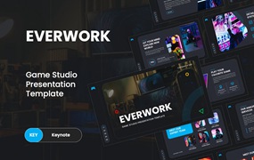 游戏工作室Keynote幻灯片设计模板 Everwork – Gaming Studio Keynote Template