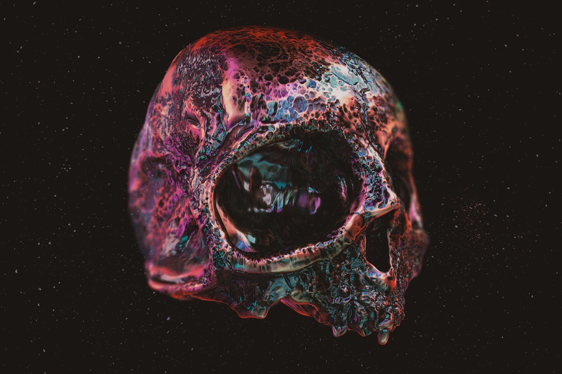 Skulls 108个高分辨率骷髅头骨逼真骨骼金属纹理PNG素材 图片素材 第12张