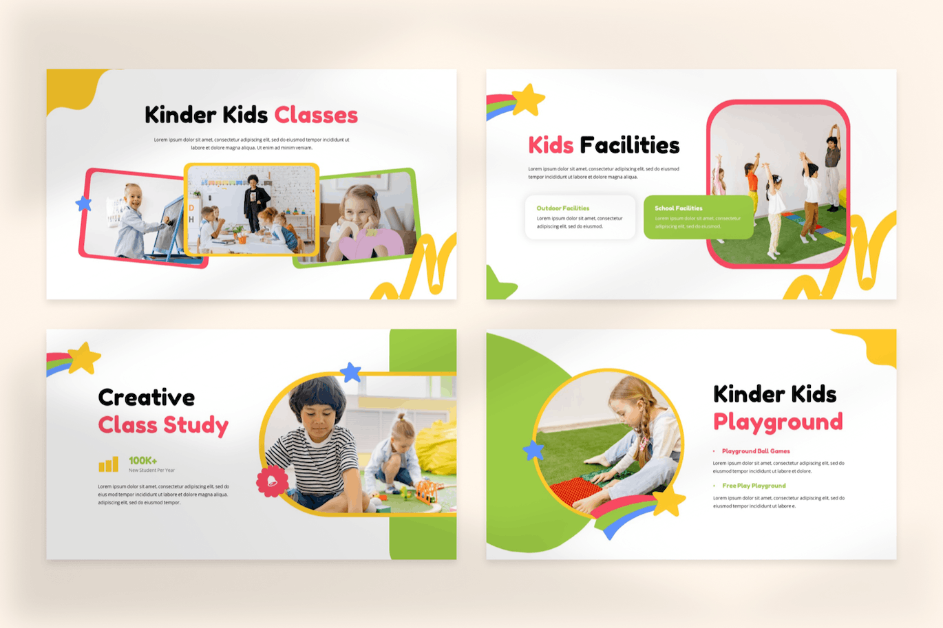 幼儿园和学前班PPT模板 Kinder Kids – Kindergarten & Preschool Powerpoint 幻灯图表 第10张