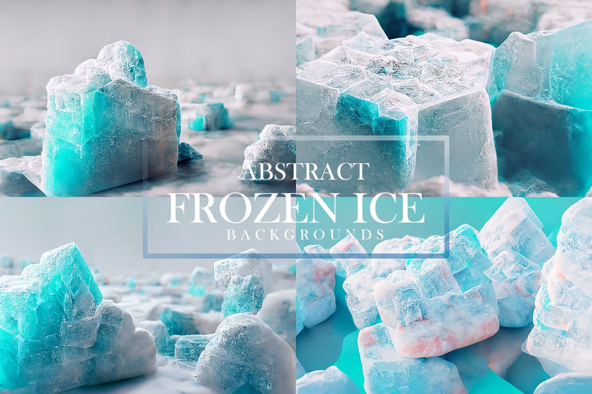 抽象冰雪背景素材 Abstract Frozen Ice Backgrounds #01 图片素材 第2张
