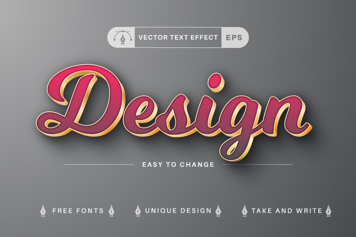10种金属矢量文字效果字体样式 Set 10 Metal Editable Text Effects, Font Styles 插件预设 第8张