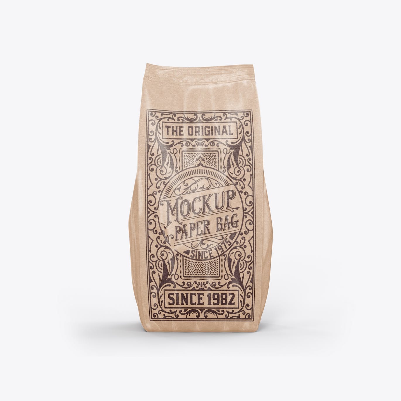 牛皮纸食品袋设计样机图 Set Kraft Food Bag Mockup 样机素材 第9张