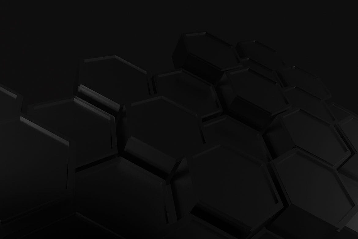 黑色蜂窝六边形背景素材 Black Hexagon Backgrounds APP UI 第9张