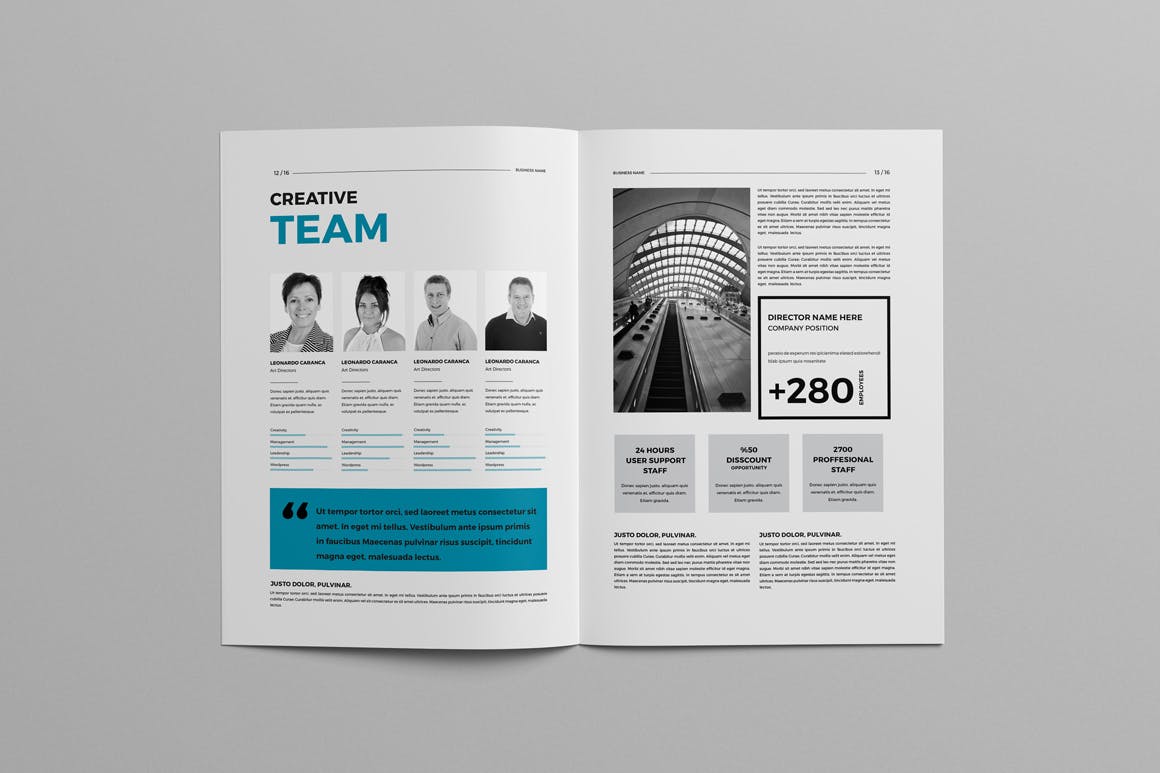 公司简介手册宣传册模板 Business Company Brochure 幻灯图表 第8张