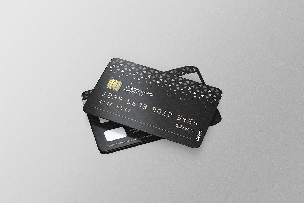 储蓄卡银行卡设计展示样机psd模板 Credit Card Mockups 样机素材 第2张