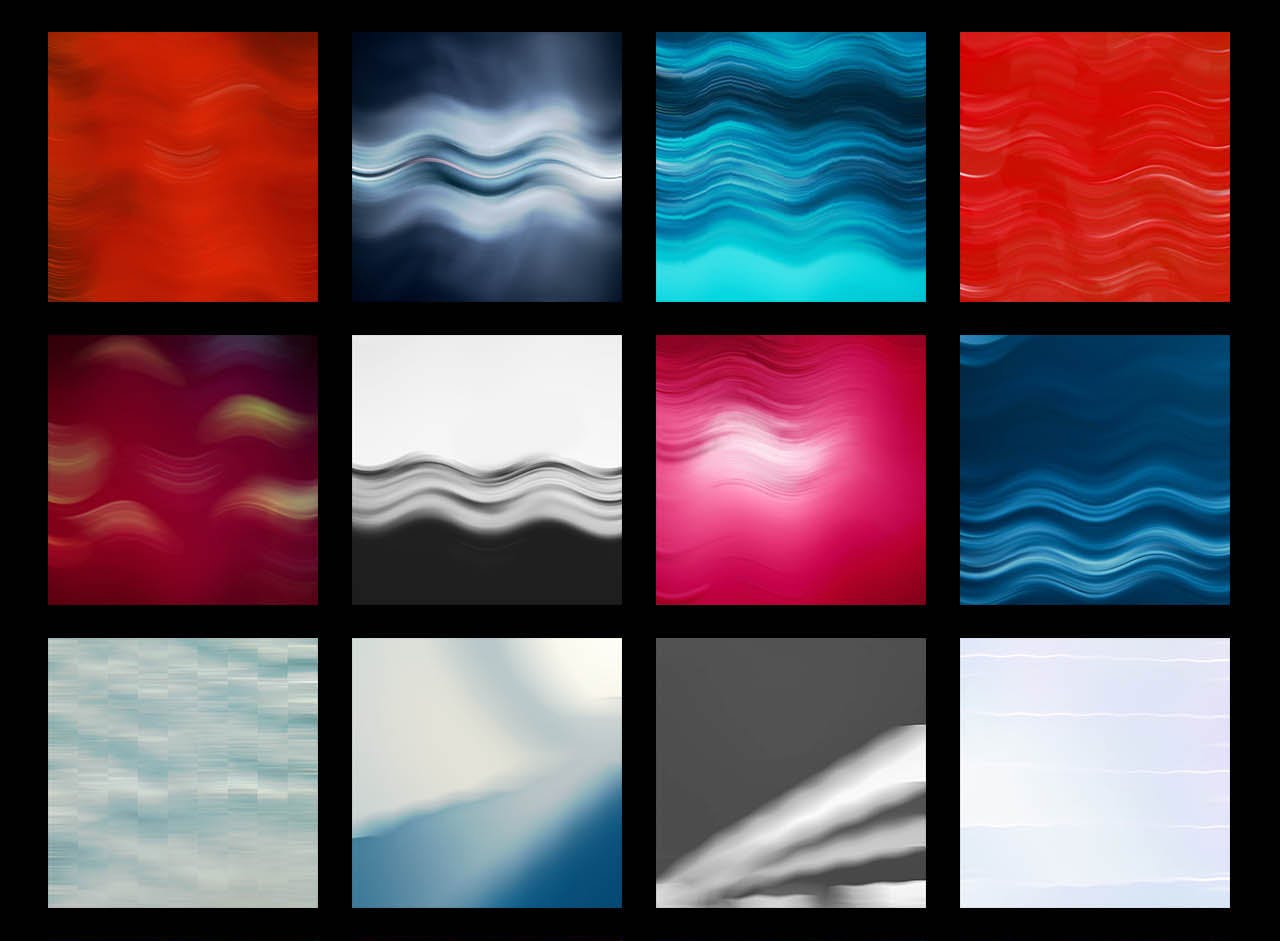 100个抽象波浪纹理和背景包 100 Abstract Textures & Backgrounds Pack 图片素材 第16张
