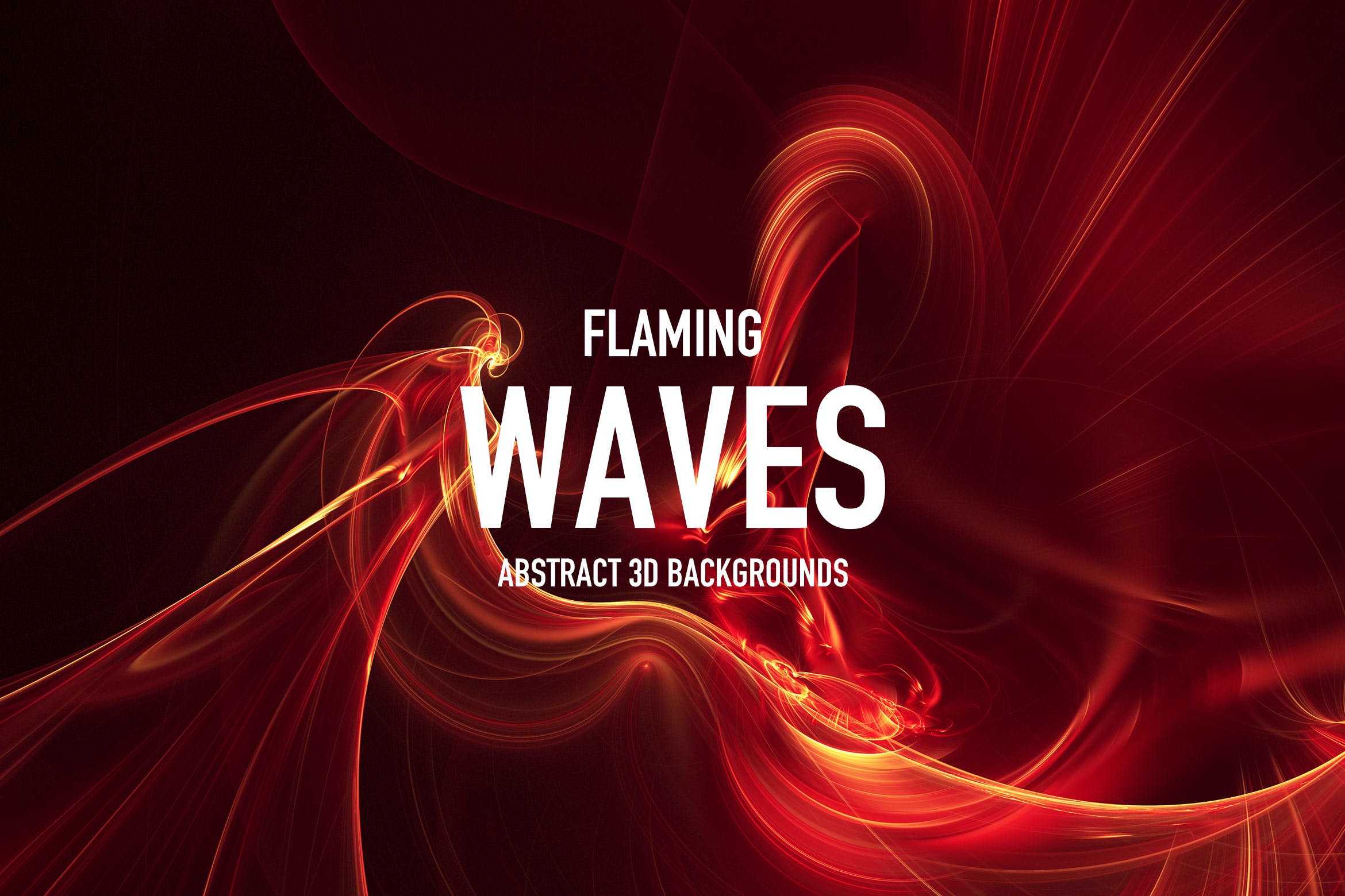 火焰波浪线条背景 Flaming Waves Backgrounds 图片素材 第1张