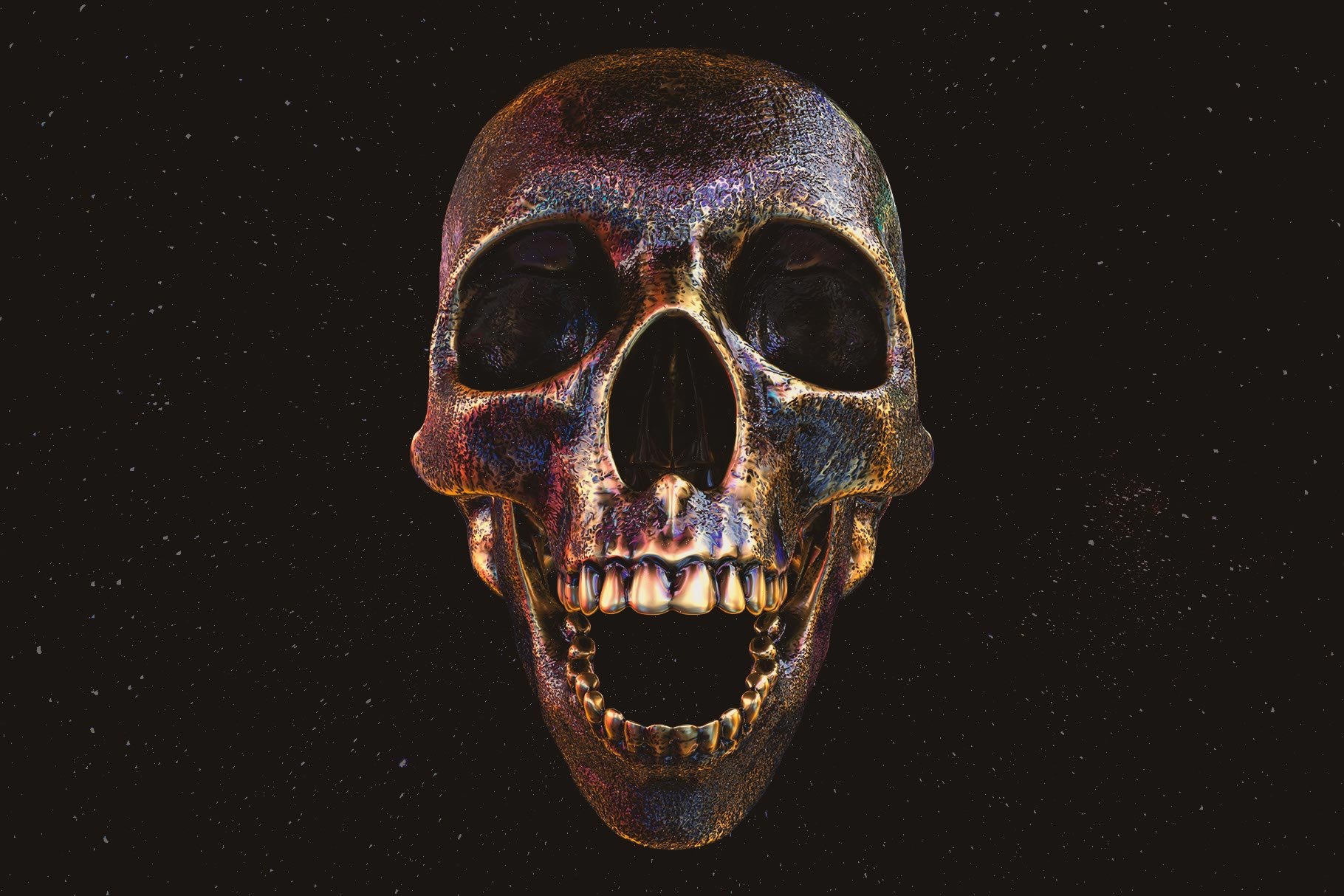 Skulls 108个高分辨率骷髅头骨逼真骨骼金属纹理PNG素材 图片素材 第13张