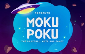 粗体风格无衬线字体素材 Mokupoku | Playful Font
