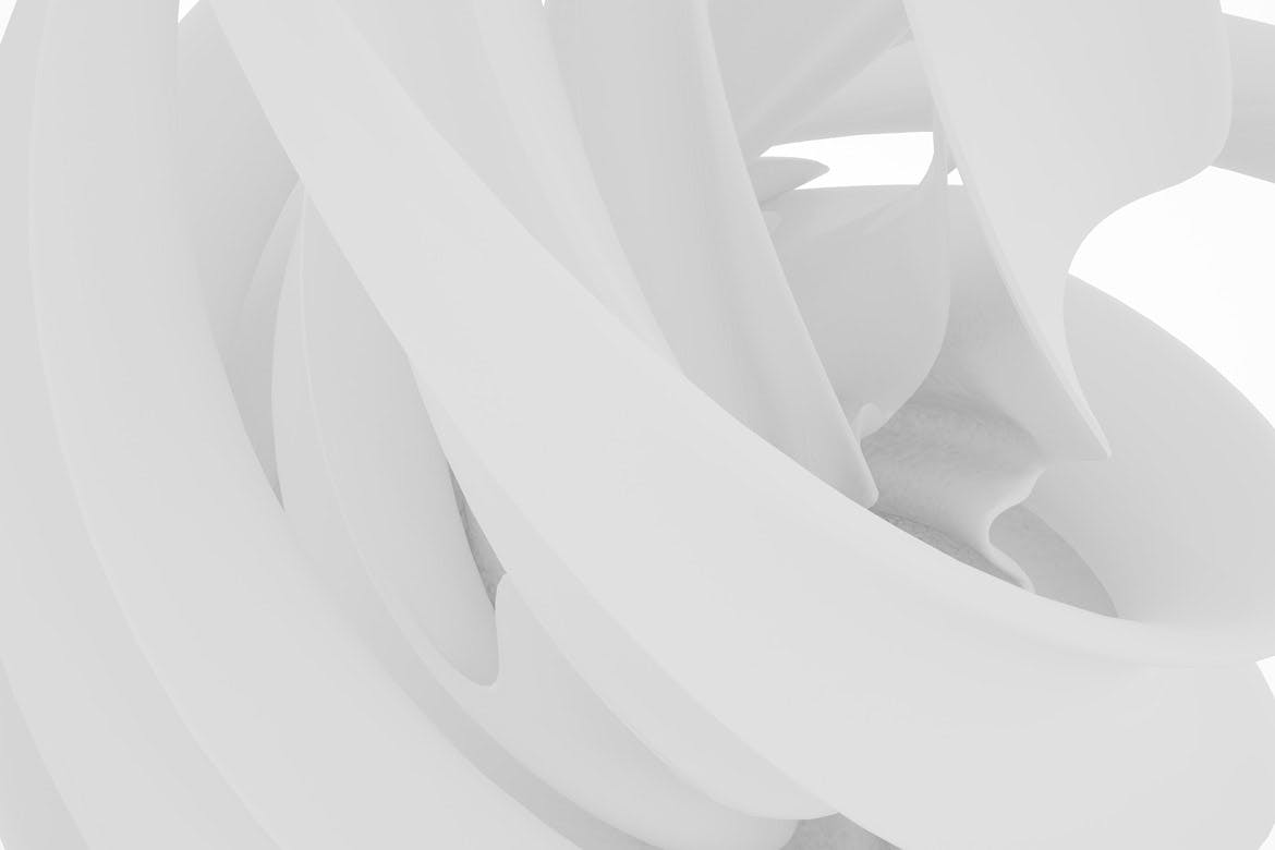 白色抽象生物形态背景素材v2 Biomorphic Backgrounds 2 图片素材 第12张
