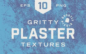 逼真砂砾灰泥纹理素材 Gritty Plaster Textures