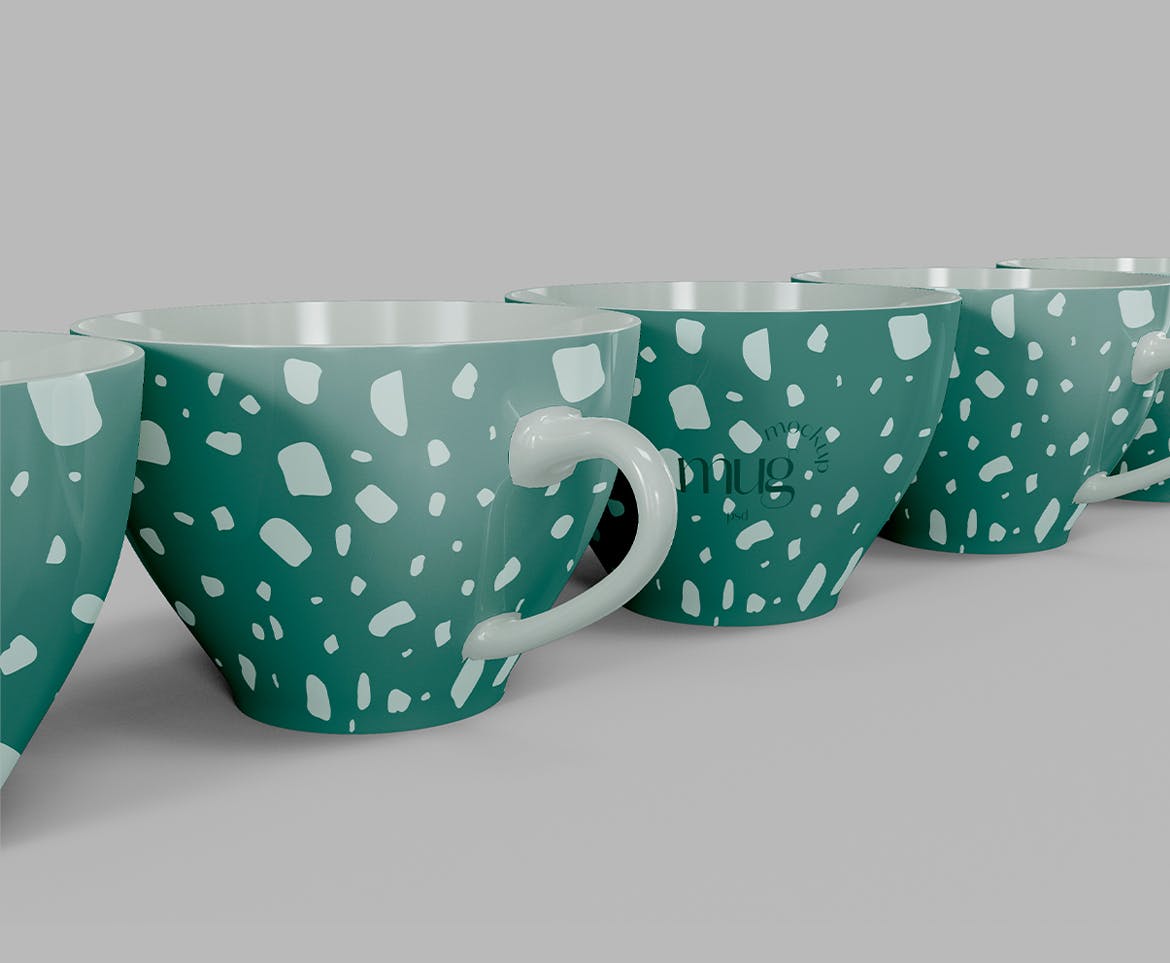 陶瓷咖啡马克杯杯身设计样机模板v8 Ceramic Mugs Mockup 样机素材 第3张