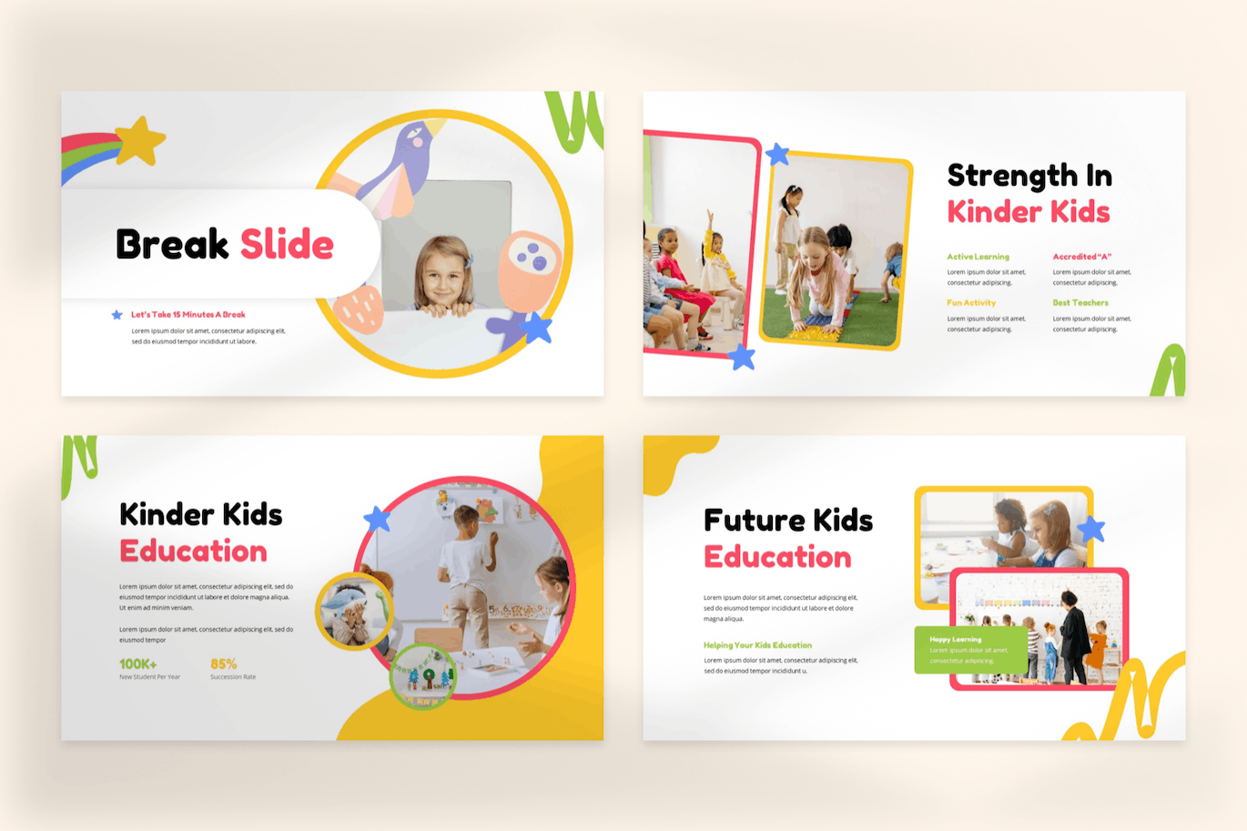 幼儿园和学前班PPT模板 Kinder Kids – Kindergarten & Preschool Powerpoint 幻灯图表 第6张