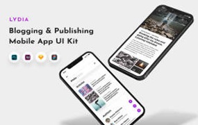 美学博客和出版App应用程序UI套件