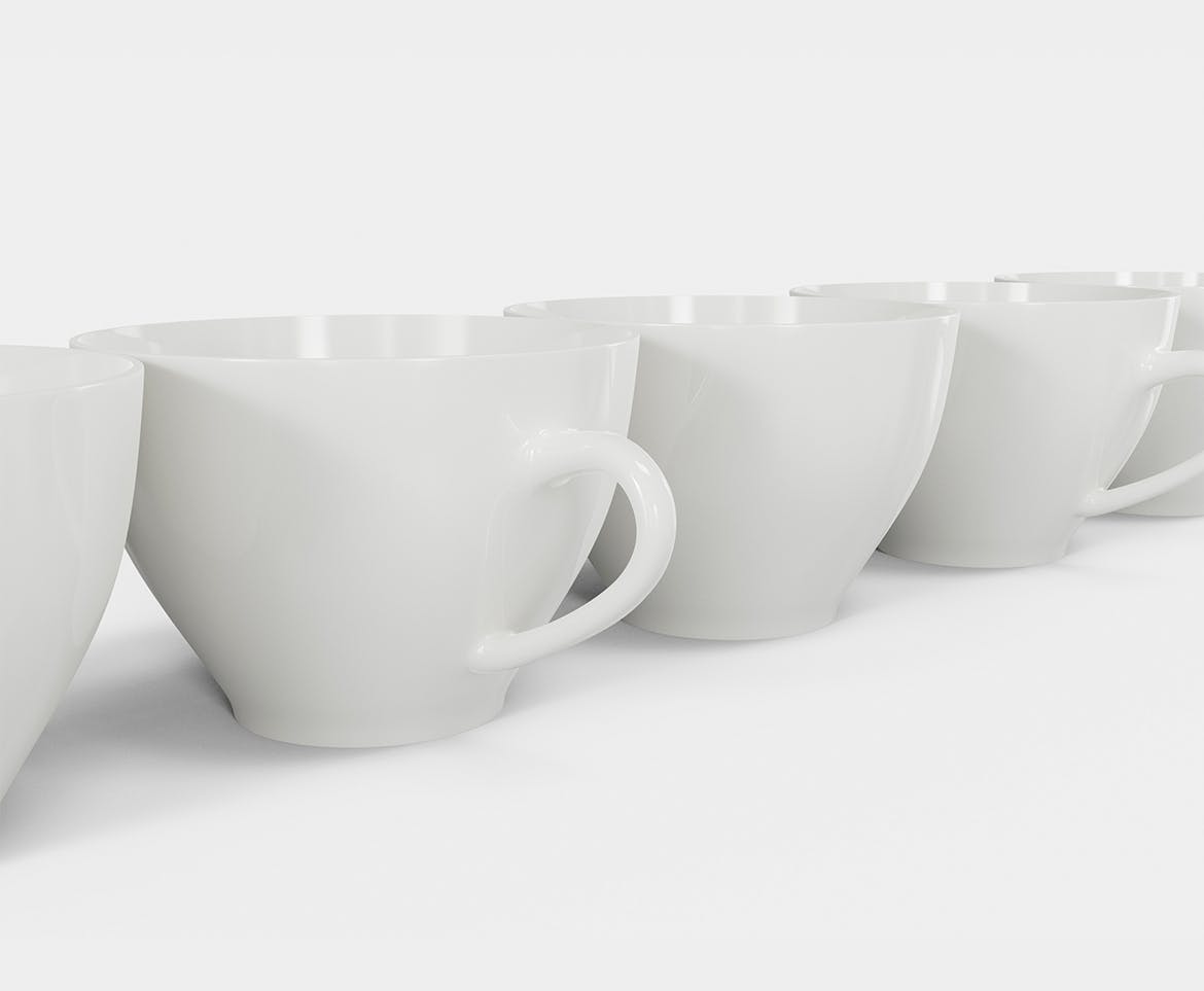 陶瓷咖啡马克杯杯身设计样机模板v8 Ceramic Mugs Mockup 样机素材 第2张