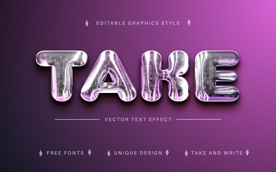 半透明全息矢量文字效果字体样式 Holo – Editable Text Effect, Font Style 插件预设 第5张