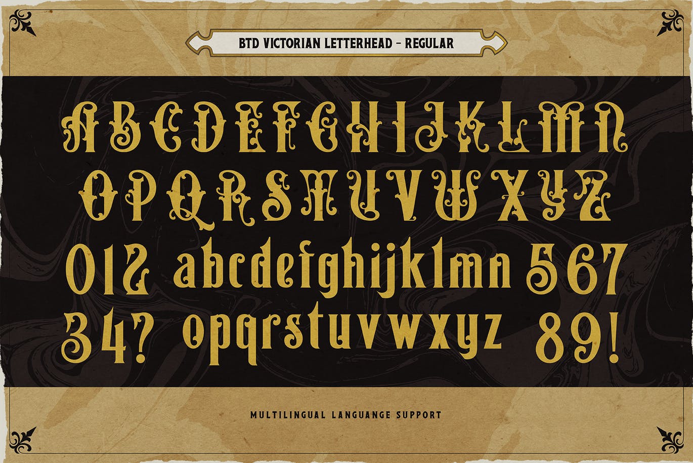 复古维多利亚版式设计衬线字体素材 Victorian Letterhead 设计素材 第2张