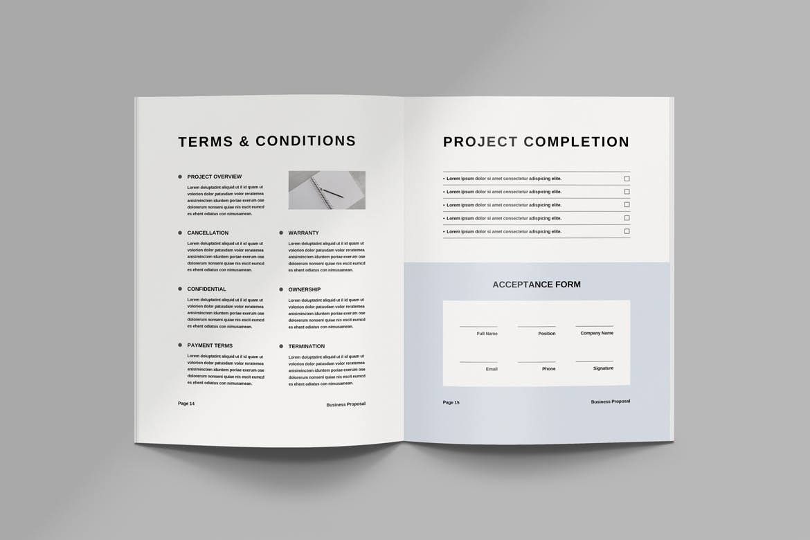 项目建议提案杂志设计模板 Proposal | MS Word & Indesign 设计素材 第5张