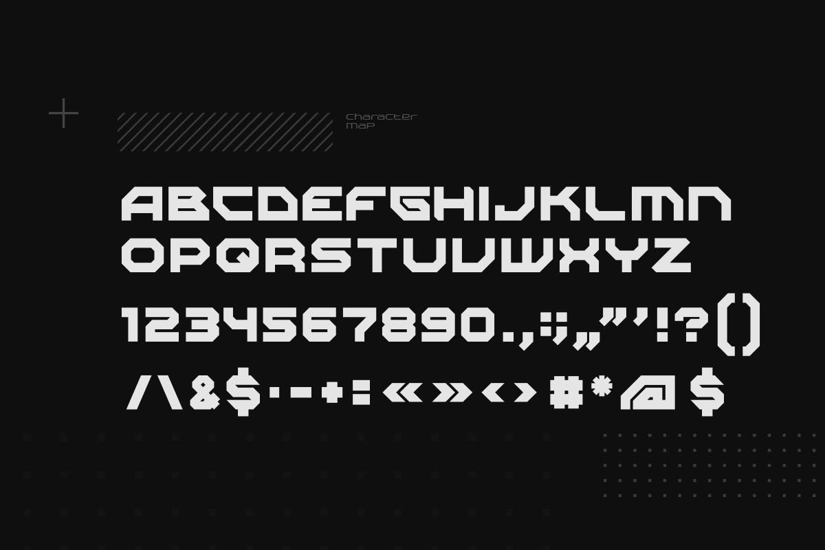 高科技赛博朋克装饰字体素材 CYGUN Font 设计素材 第3张