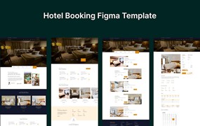 酒店预订网站布局UI设计fig模板 Hotel Booking Figma Template