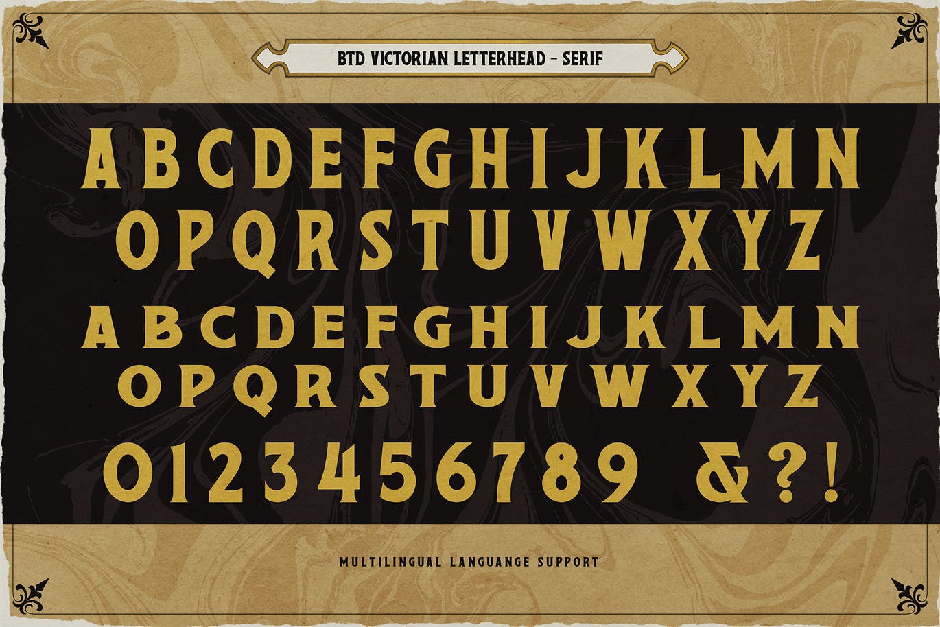 复古维多利亚版式设计衬线字体素材 Victorian Letterhead 设计素材 第10张