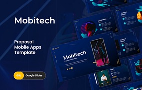 手机科技提案Google幻灯片设计模板 Mobitech – Mobile Proposal Google Slides Template