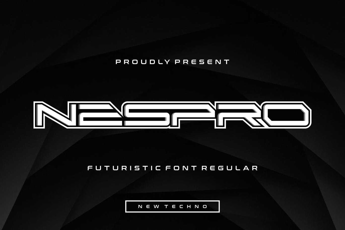 大胆排版电竞游戏字体素材 Nespro Font 设计素材 第1张