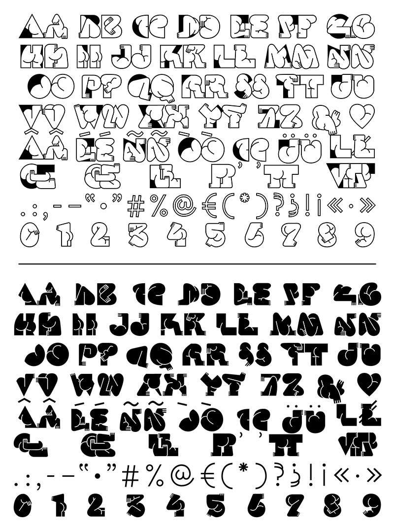 Typefesse有趣的“翘臀”字体，免费可商用 设计素材 第2张