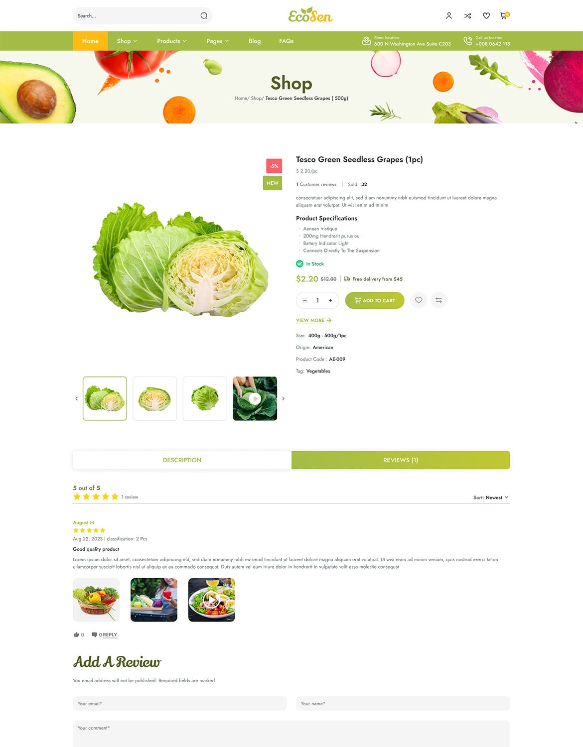 有机商店电子商务网站布局UI设计fig模板 EcoSen – Organic Store eCommerce Figma Template APP UI 第5张