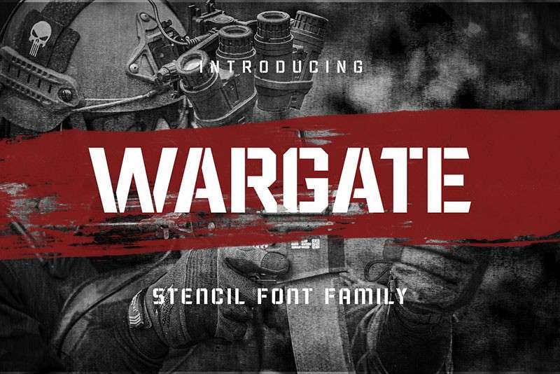 Wargate工业风英文字体完整版 设计素材 第1张