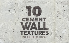 10个水泥墙纹理背景素材 Cement Wall Textures x10