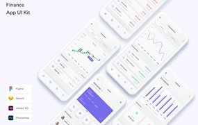 金融移动应用UI设计套件 Finance App UI Kit