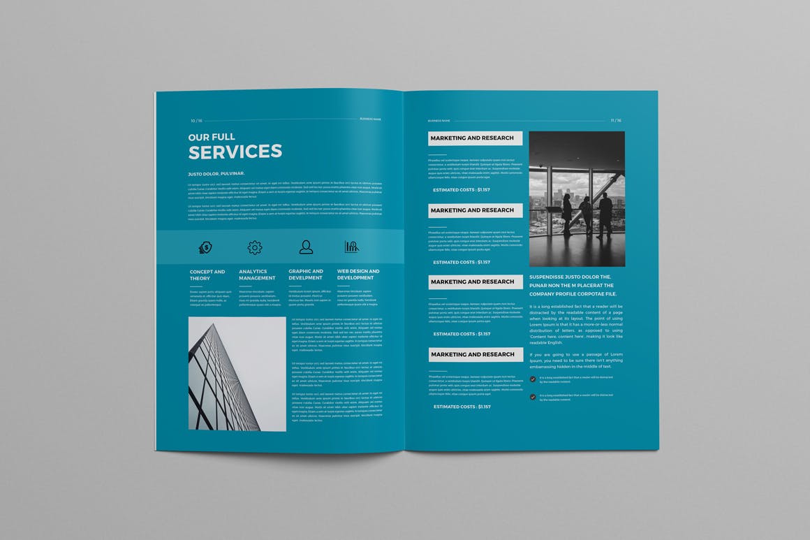 公司简介手册宣传册模板 Business Company Brochure 幻灯图表 第6张