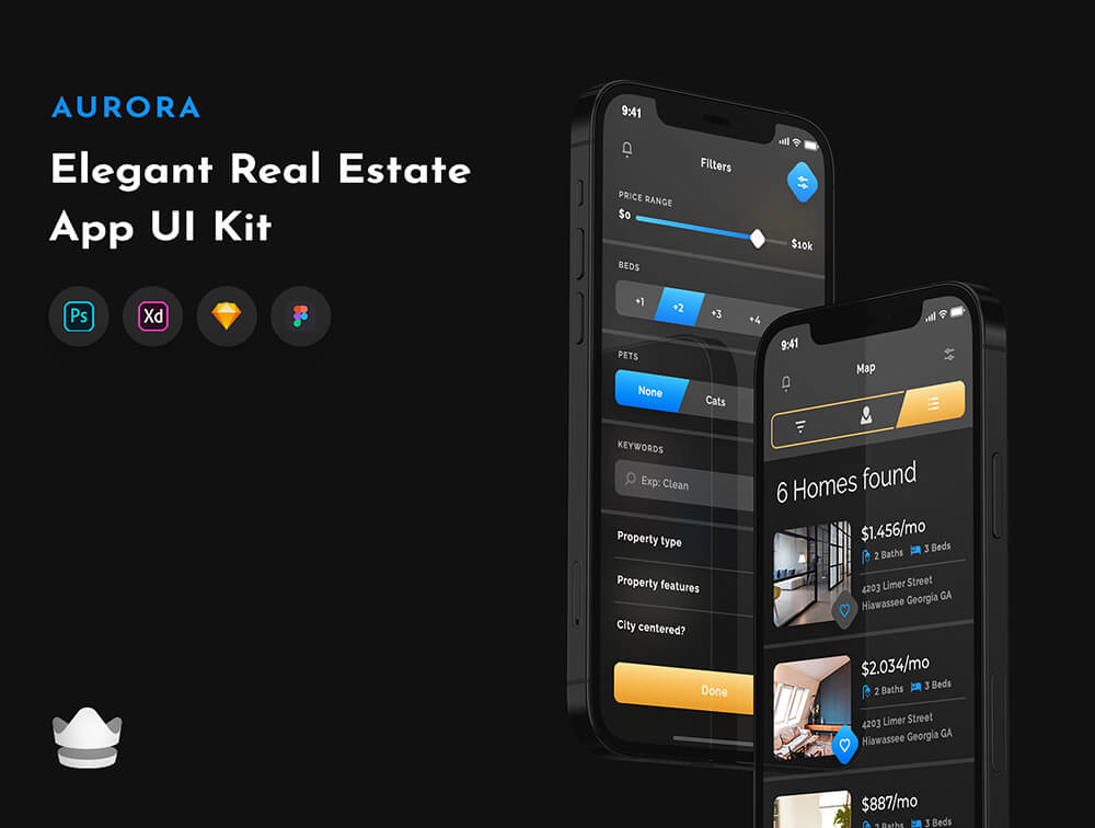 房地产App应用设计UI套件 APP UI 第6张