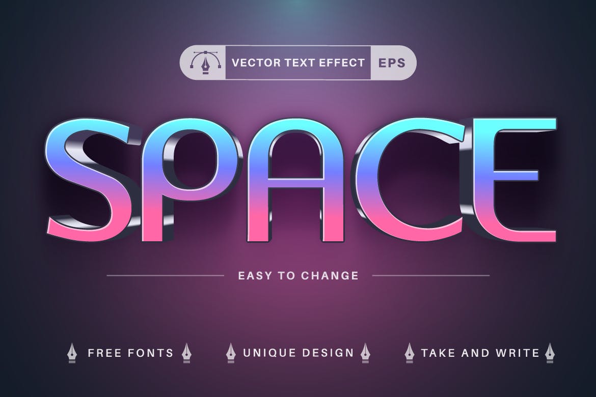 10种金属矢量文字效果字体样式 Set 10 Metal Editable Text Effects, Font Styles 插件预设 第4张
