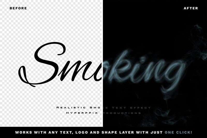 真实的烟雾文字效果PS图层样式 图片素材 第3张